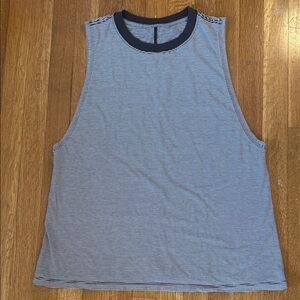 Lululemon White and Black Striped Sleeveless Tank Top Womens Size 8 or 10